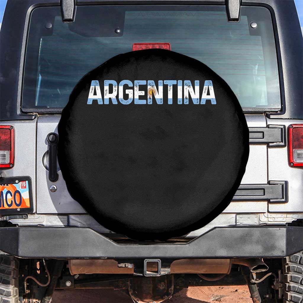Vintage Argentina Flag Retro Argentinian Spare Tire Cover