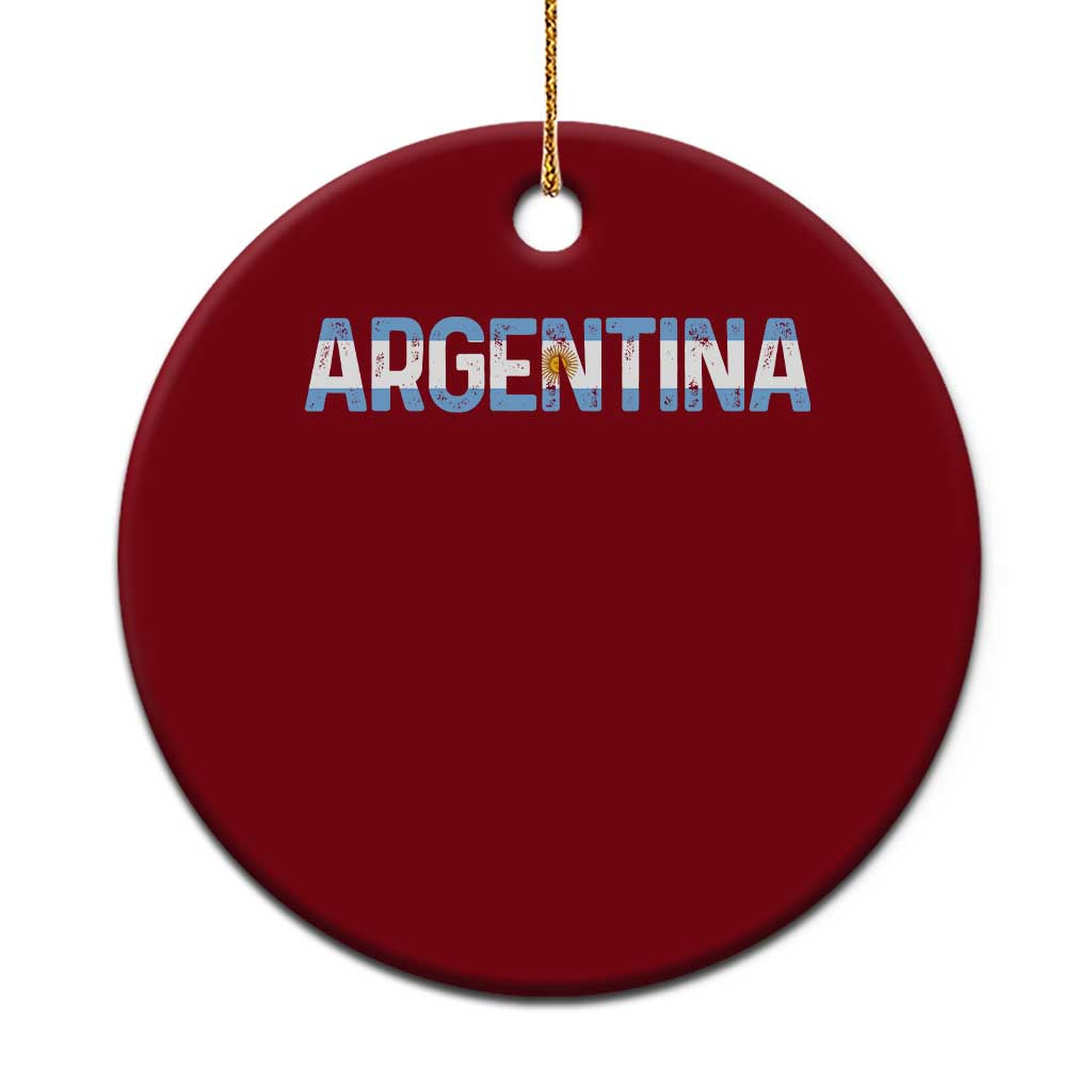 Vintage Argentina Flag Retro Argentinian Ceramic Ornament