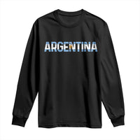 Vintage Argentina Flag Retro Argentinian Long Sleeve Shirt