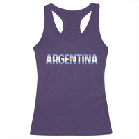 Vintage Argentina Flag Retro Argentinian Racerback Tank Top