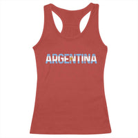Vintage Argentina Flag Retro Argentinian Racerback Tank Top