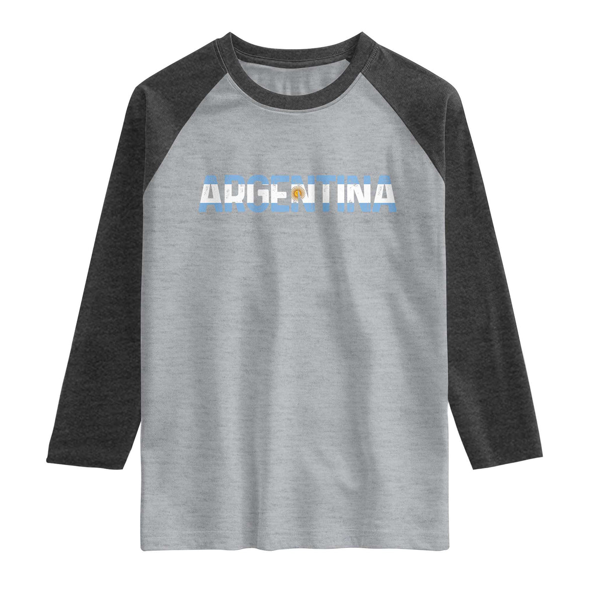 Vintage Argentina Flag Retro Argentinian Raglan Shirt