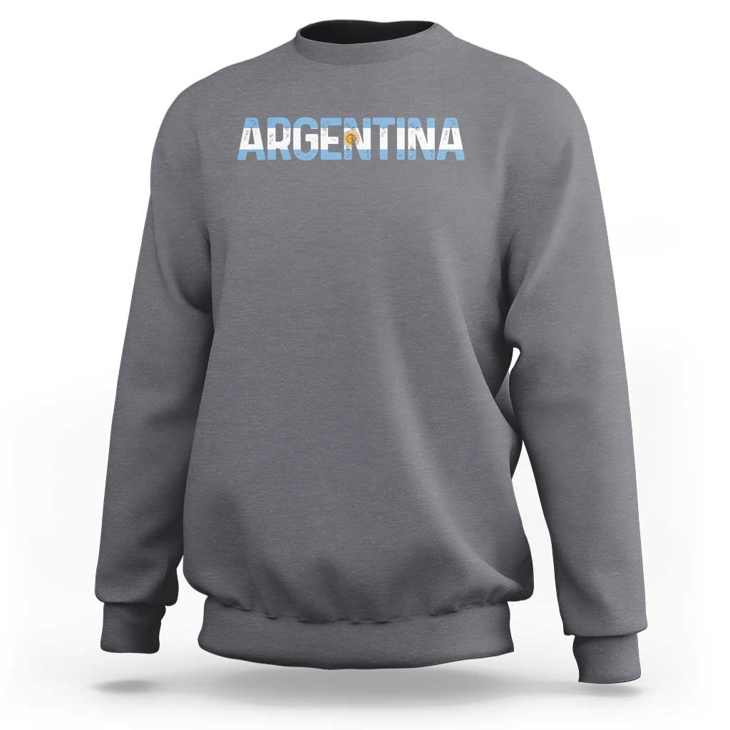 Vintage Argentina Flag Retro Argentinian Sweatshirt