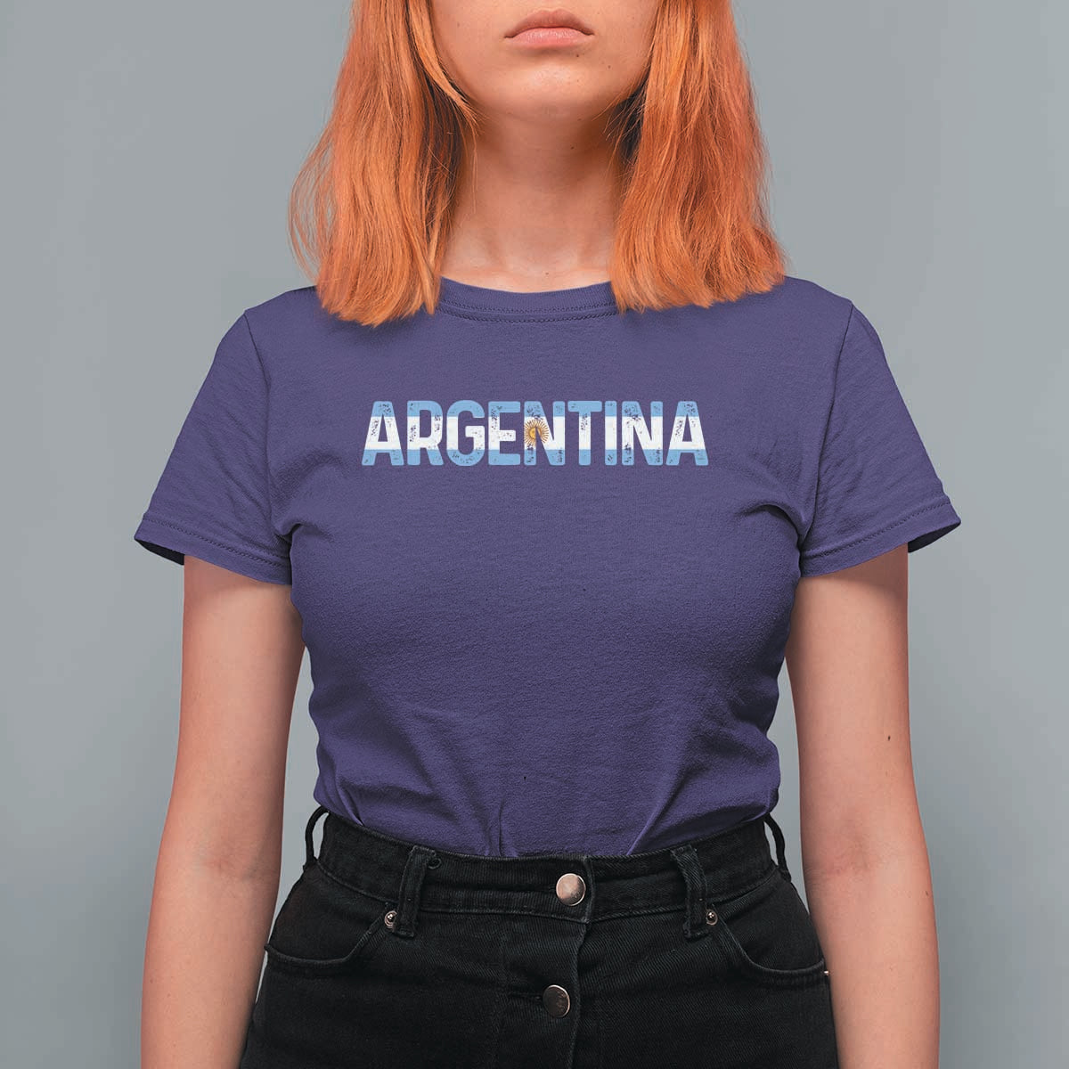 Vintage Argentina Flag Retro Argentinian T Shirt For Women