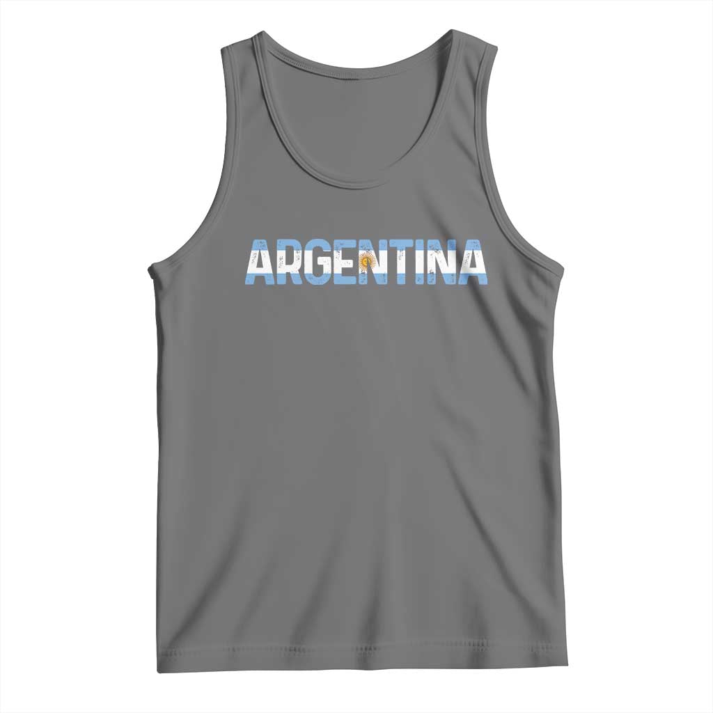 Vintage Argentina Flag Retro Argentinian Tank Top