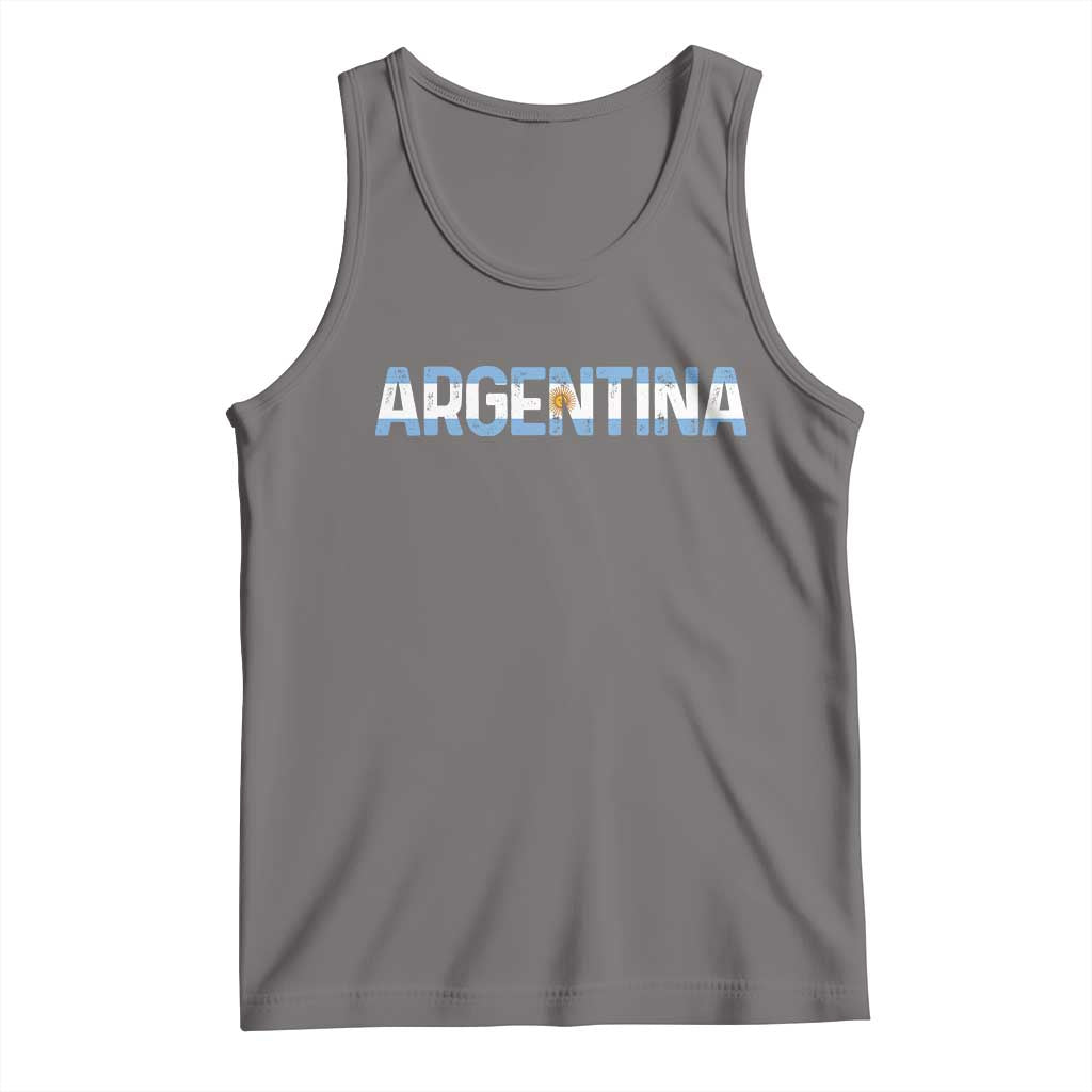 Vintage Argentina Flag Retro Argentinian Tank Top