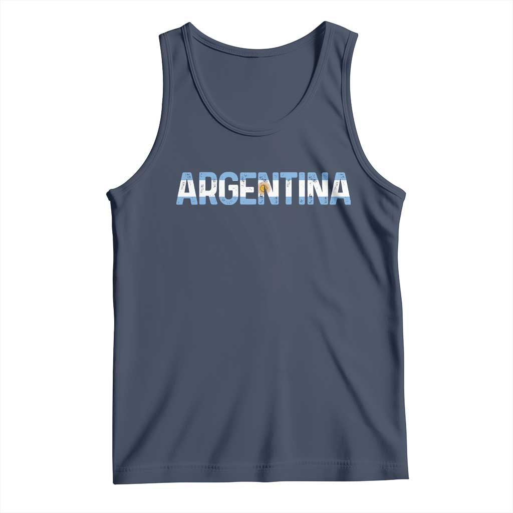 Vintage Argentina Flag Retro Argentinian Tank Top