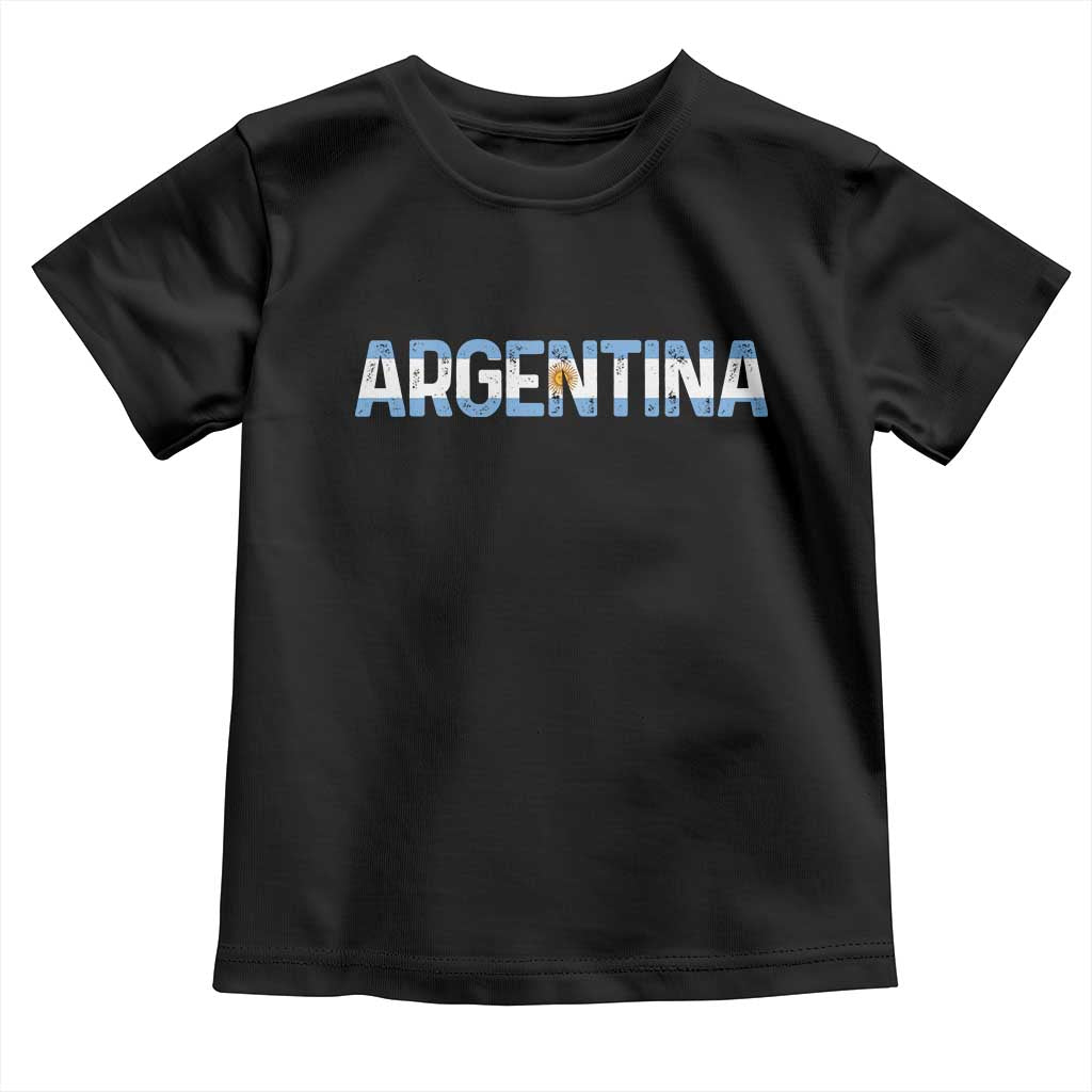 Vintage Argentina Flag Retro Argentinian Toddler T Shirt