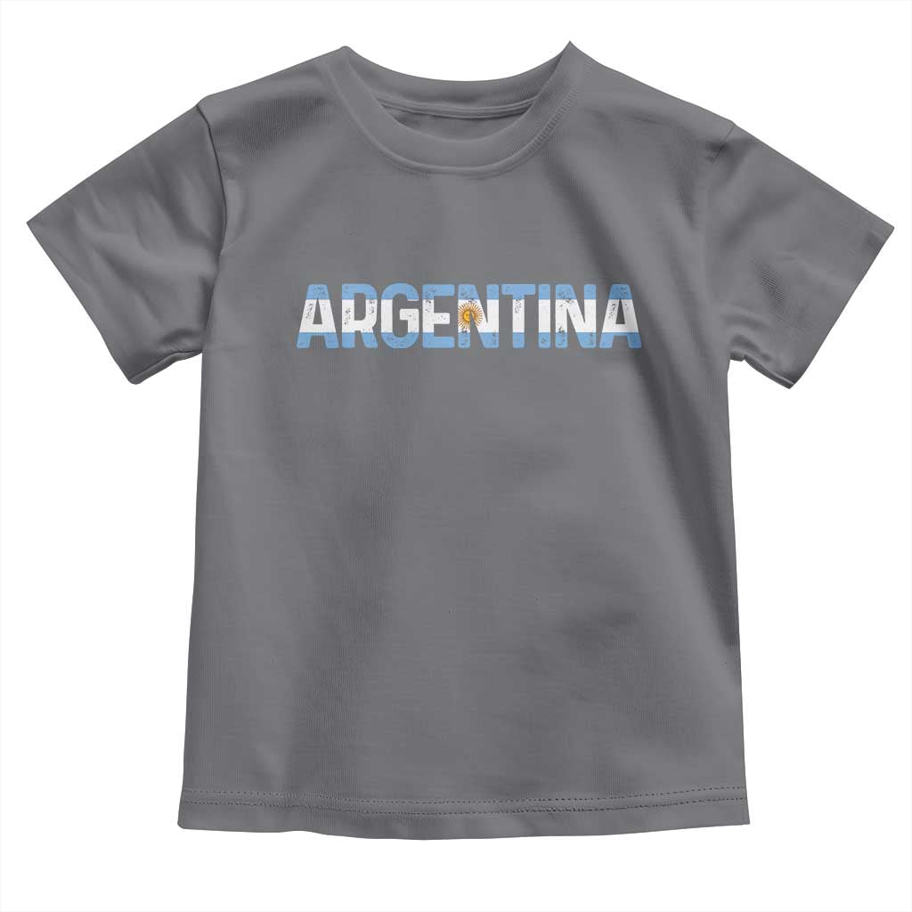Vintage Argentina Flag Retro Argentinian Toddler T Shirt