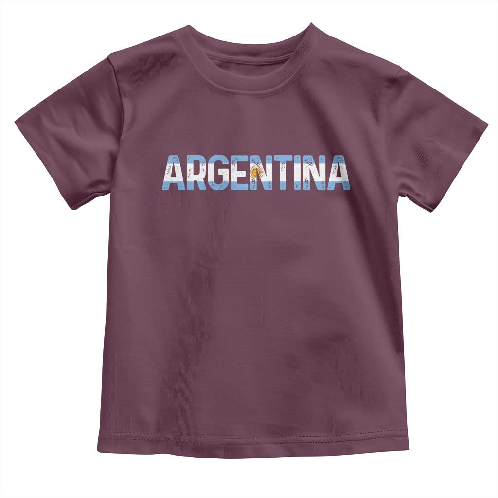Vintage Argentina Flag Retro Argentinian Toddler T Shirt