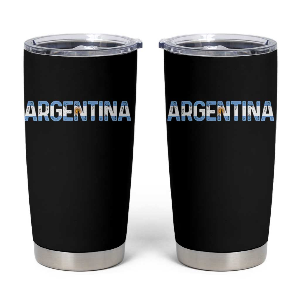 Vintage Argentina Flag Retro Argentinian Tumbler Cup