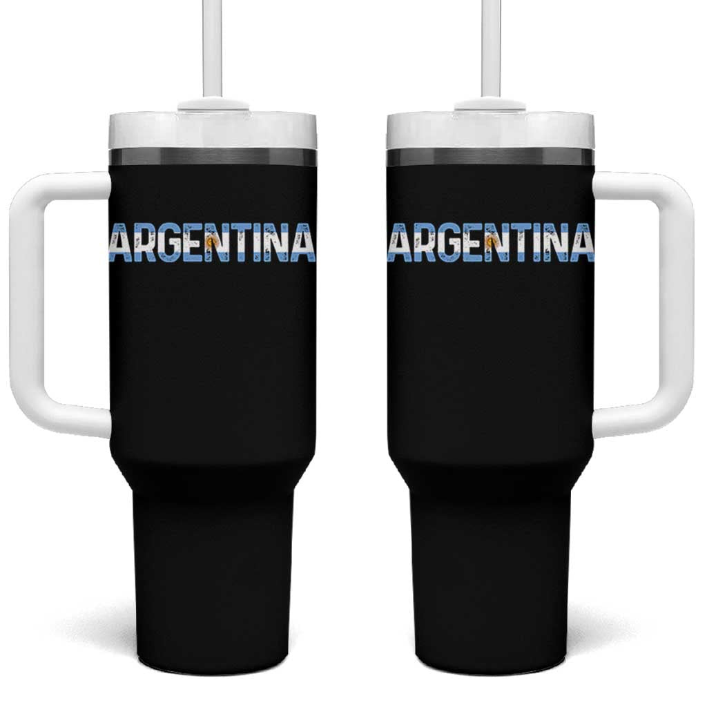 Vintage Argentina Flag Retro Argentinian Tumbler With Handle
