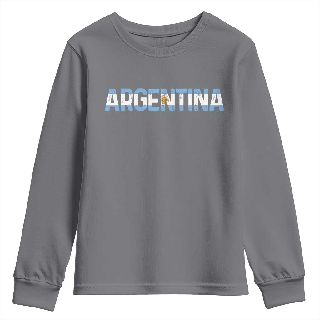 Vintage Argentina Flag Retro Argentinian Youth Sweatshirt