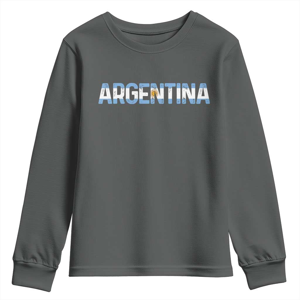 Vintage Argentina Flag Retro Argentinian Youth Sweatshirt