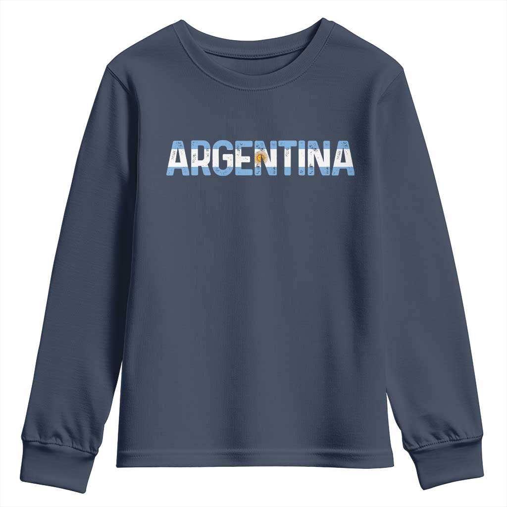 Vintage Argentina Flag Retro Argentinian Youth Sweatshirt