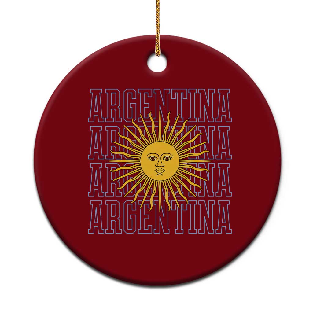 Sol de Mayo Argentina Flag Argentinian Sun Ceramic Ornament