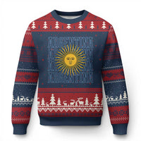 Sol de Mayo Argentina Flag Argentinian Sun Ugly Christmas Sweater