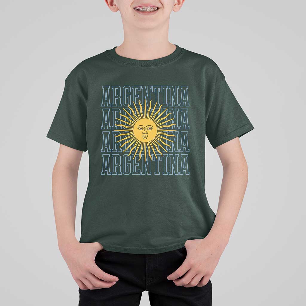 Sol de Mayo Argentina Flag Argentinian Sun T Shirt For Kid