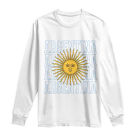Sol de Mayo Argentina Flag Argentinian Sun Long Sleeve Shirt