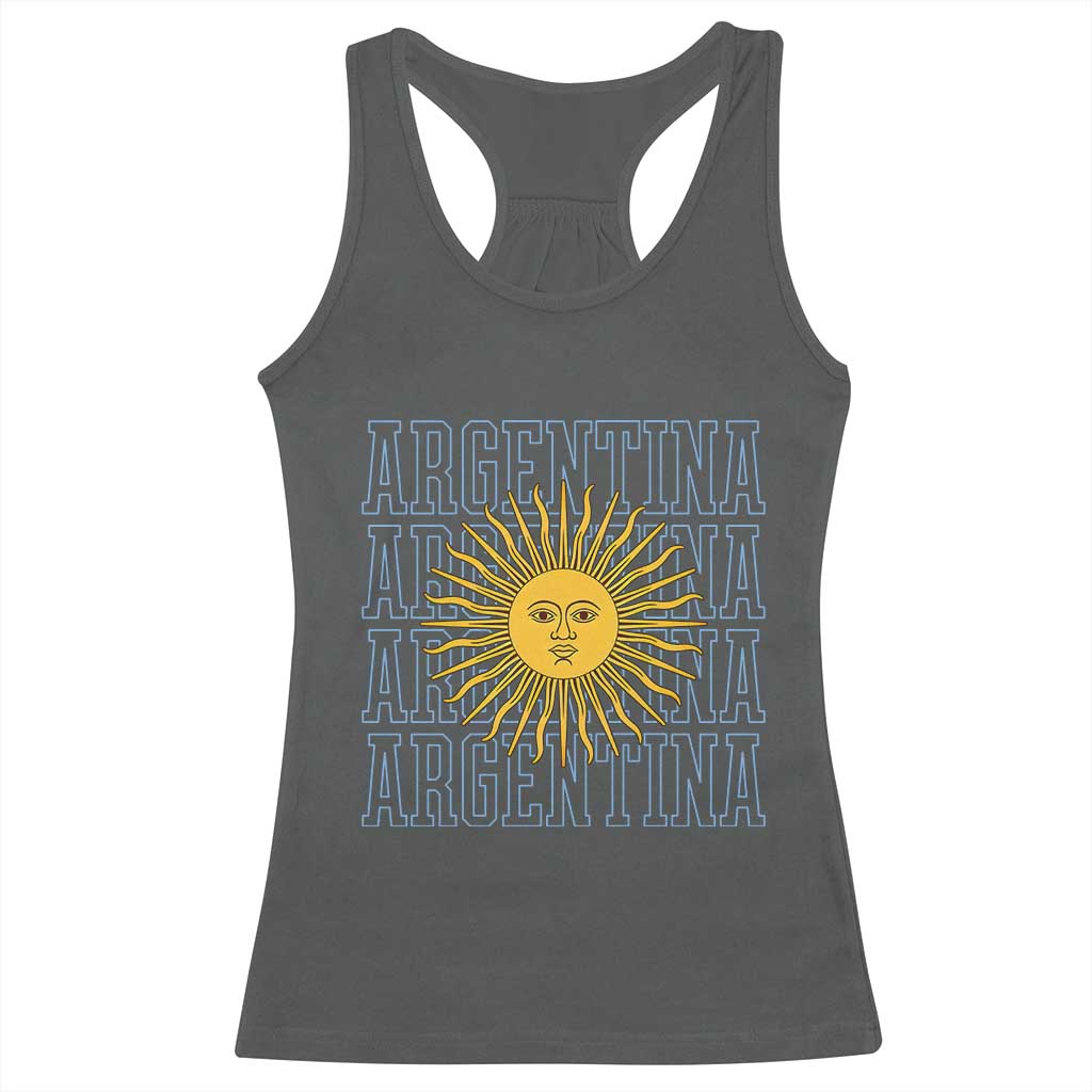 Sol de Mayo Argentina Flag Argentinian Sun Racerback Tank Top