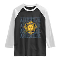 Sol de Mayo Argentina Flag Argentinian Sun Raglan Shirt