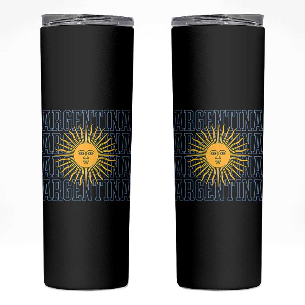Sol de Mayo Argentina Flag Argentinian Sun Skinny Tumbler