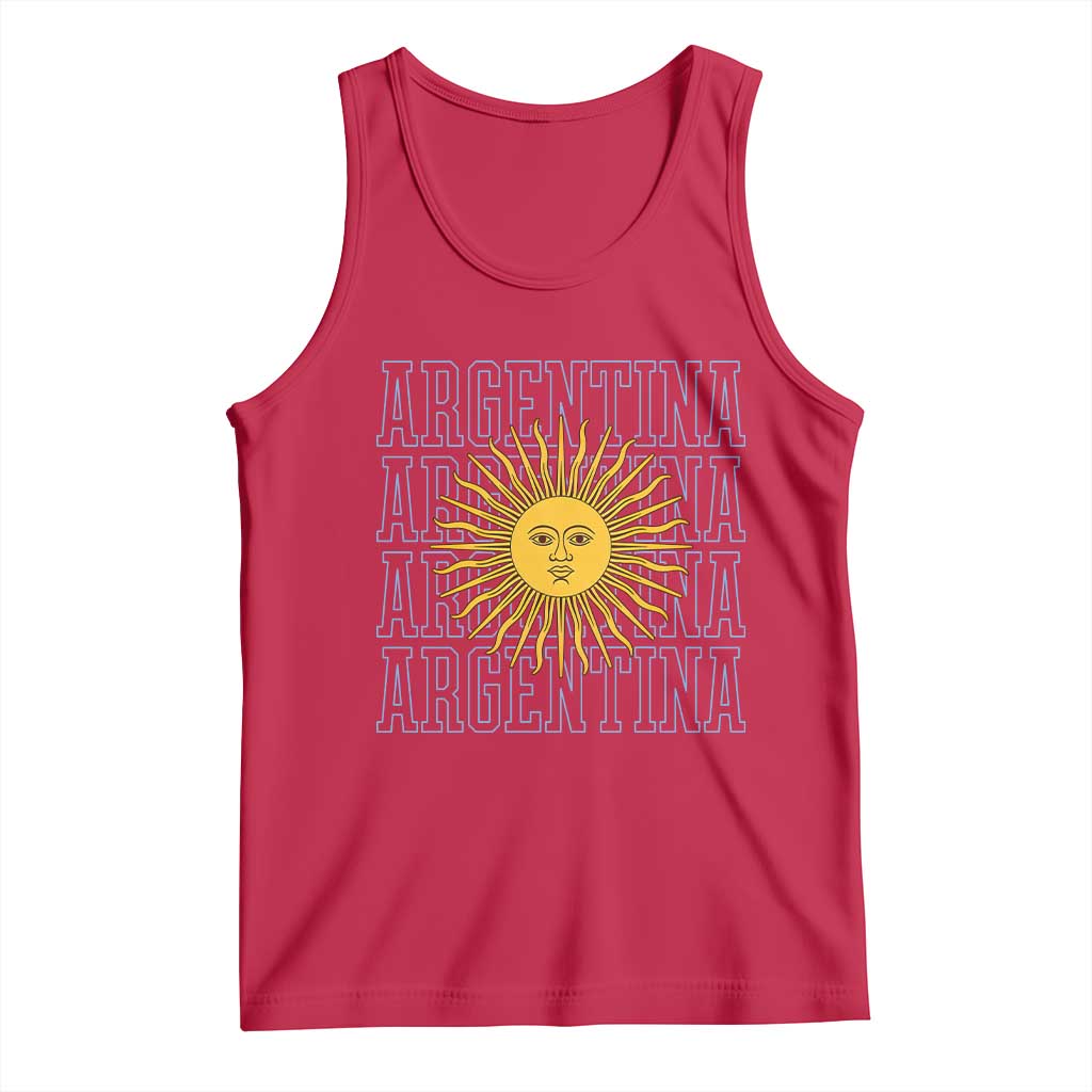 Sol de Mayo Argentina Flag Argentinian Sun Tank Top