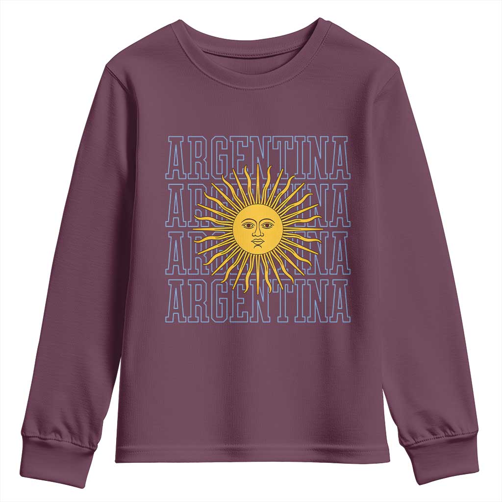Sol de Mayo Argentina Flag Argentinian Sun Youth Sweatshirt