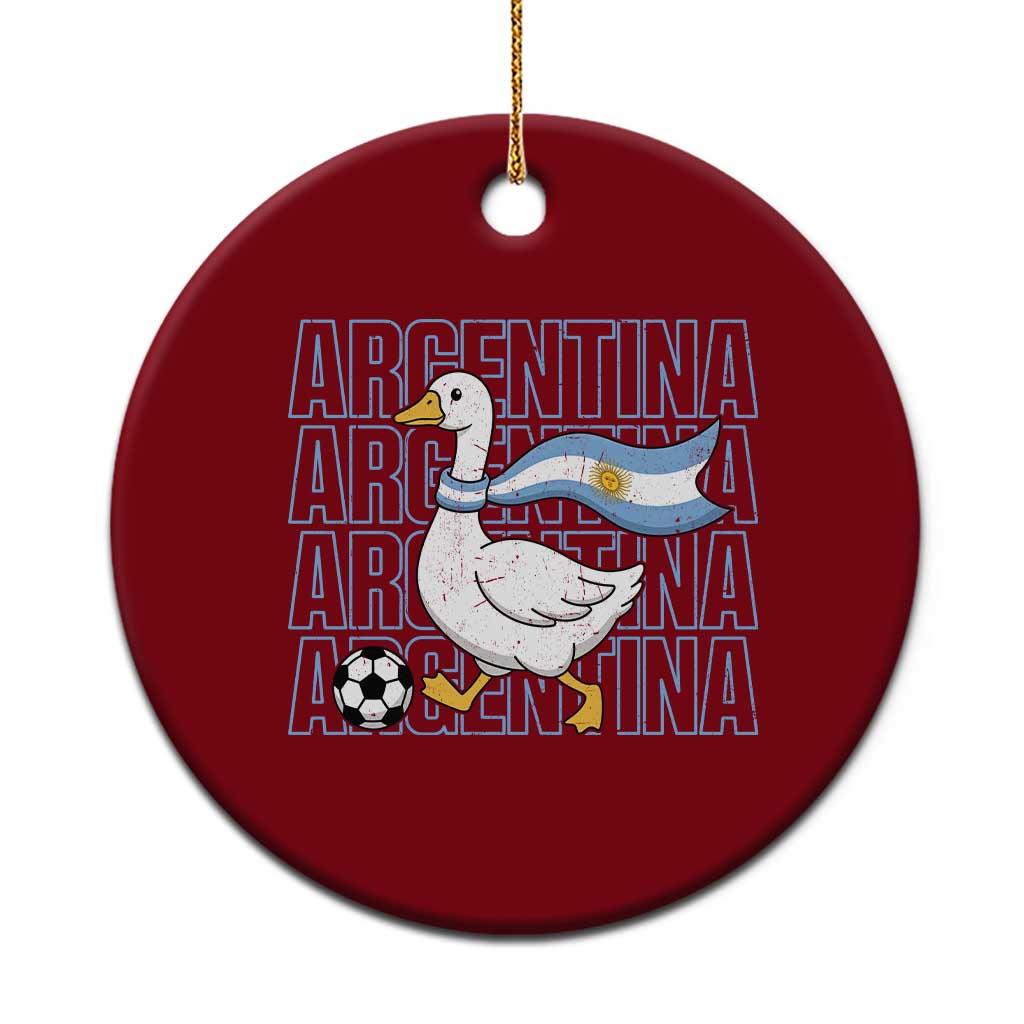 Argentina Soccer Football Ceramic Ornament Silly Goose Argentinian Flag Fan Supporter
