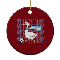 Argentina Soccer Football Ceramic Ornament Silly Goose Argentinian Flag Fan Supporter