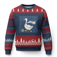 Argentina Soccer Football Ugly Christmas Sweater Silly Goose Argentinian Flag Fan Supporter