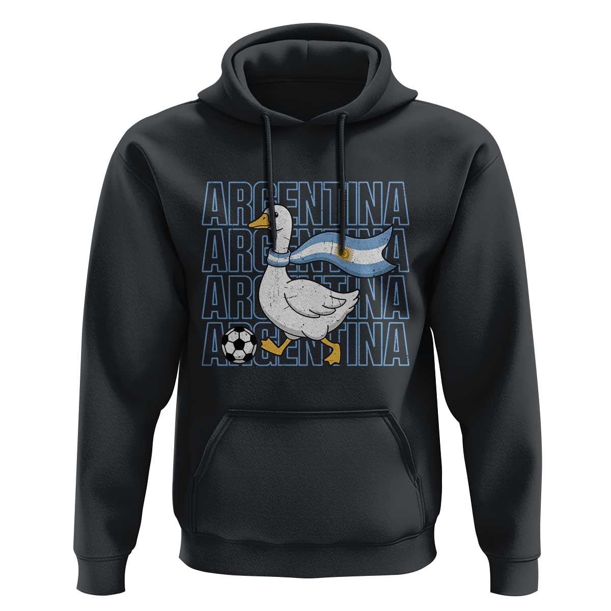 Argentina Soccer Football Hoodie Silly Goose Argentinian Flag Fan Supporter