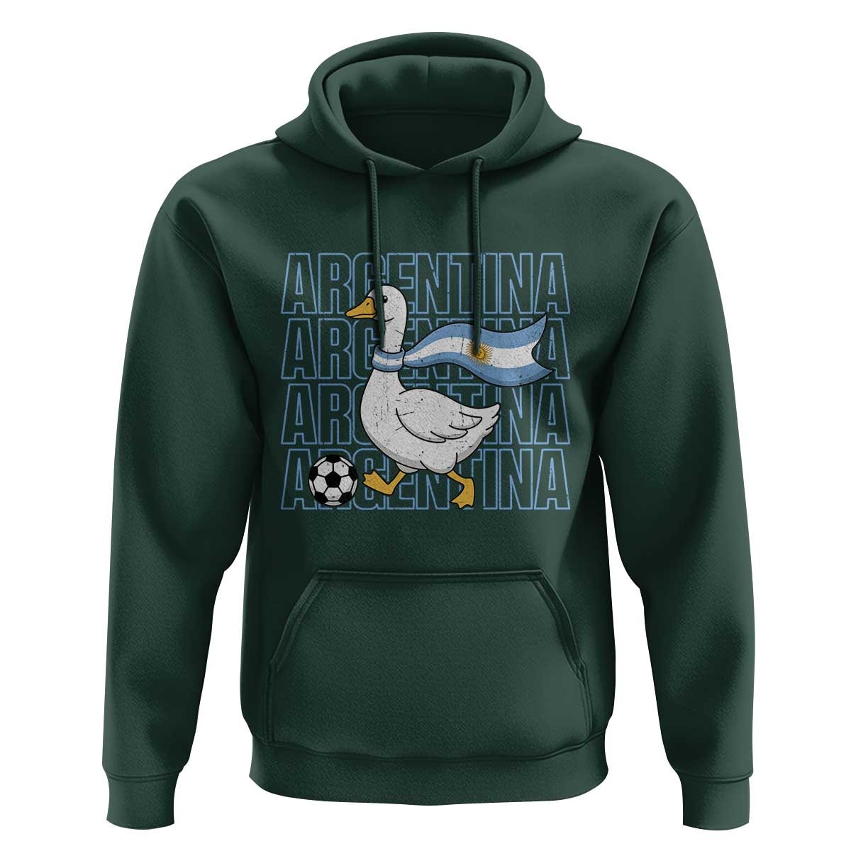 Argentina Soccer Football Hoodie Silly Goose Argentinian Flag Fan Supporter