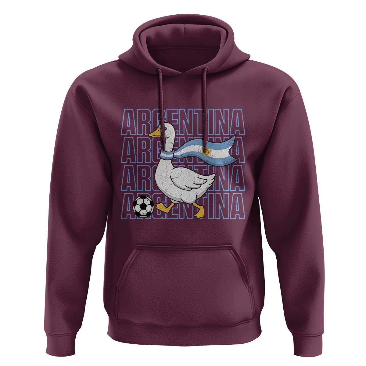 Argentina Soccer Football Hoodie Silly Goose Argentinian Flag Fan Supporter