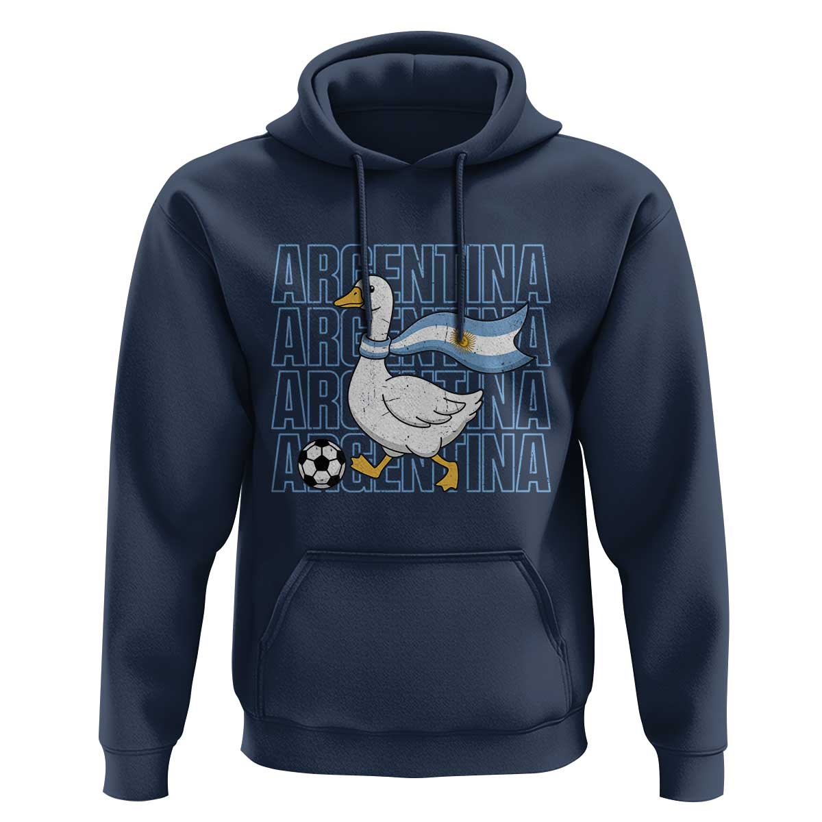 Argentina Soccer Football Hoodie Silly Goose Argentinian Flag Fan Supporter