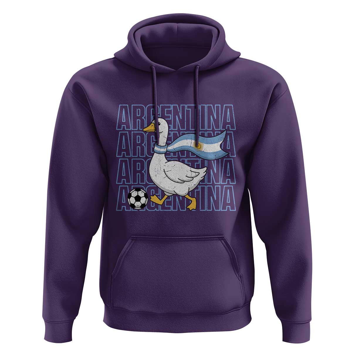 Argentina Soccer Football Hoodie Silly Goose Argentinian Flag Fan Supporter