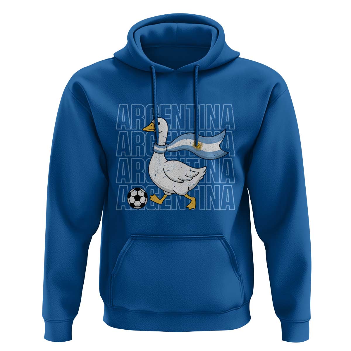 Argentina Soccer Football Hoodie Silly Goose Argentinian Flag Fan Supporter