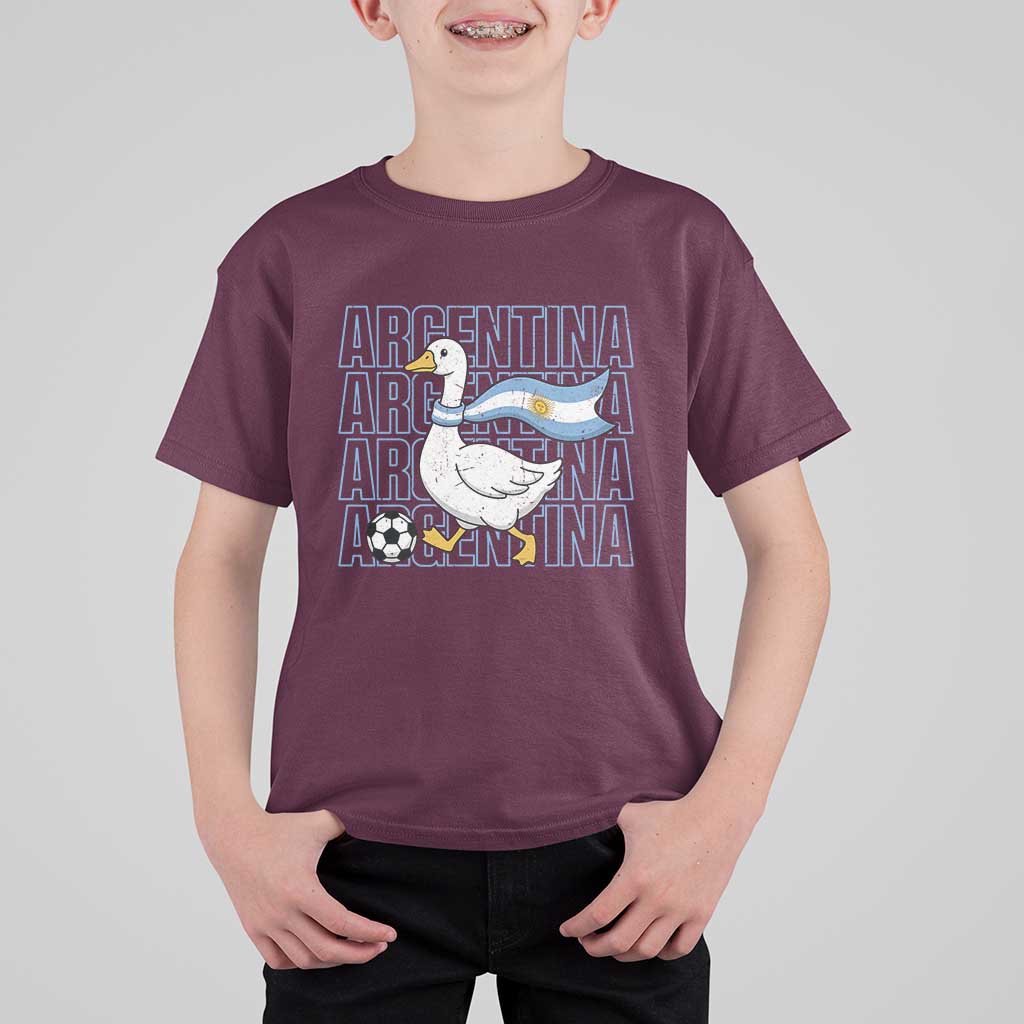 Argentina Soccer Football T Shirt For Kid Silly Goose Argentinian Flag Fan Supporter
