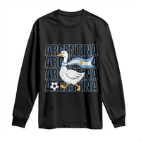 Argentina Soccer Football Long Sleeve Shirt Silly Goose Argentinian Flag Fan Supporter