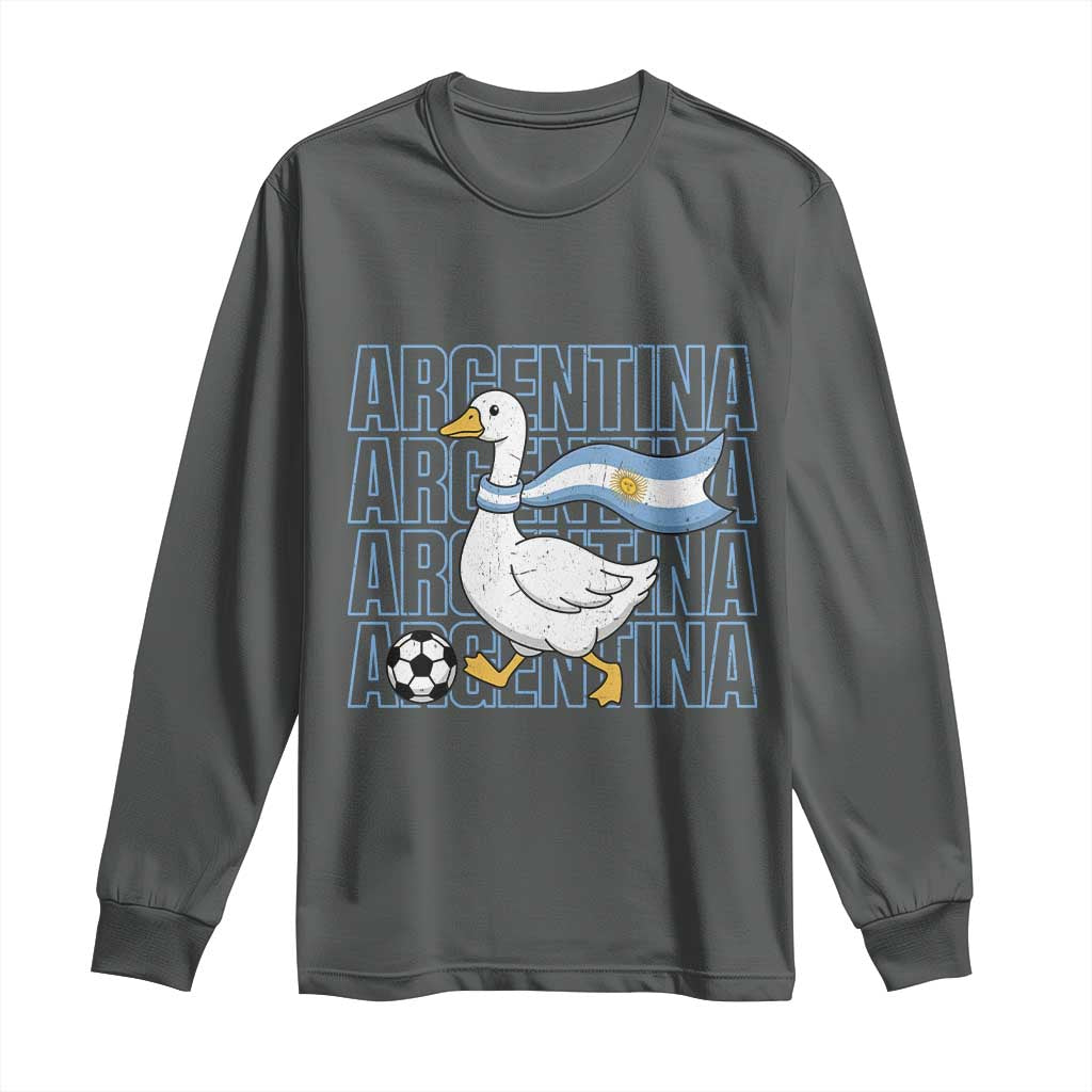 Argentina Soccer Football Long Sleeve Shirt Silly Goose Argentinian Flag Fan Supporter