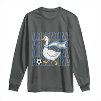 Argentina Soccer Football Long Sleeve Shirt Silly Goose Argentinian Flag Fan Supporter