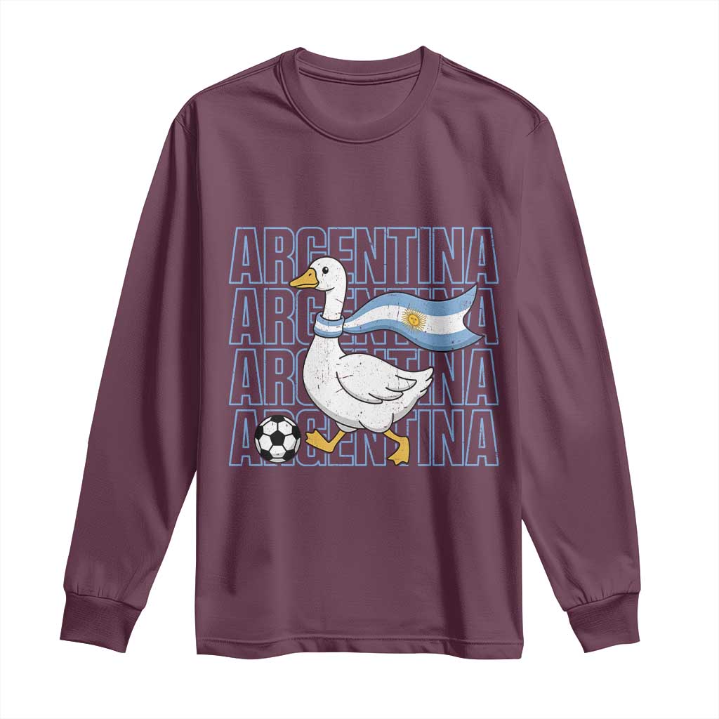 Argentina Soccer Football Long Sleeve Shirt Silly Goose Argentinian Flag Fan Supporter
