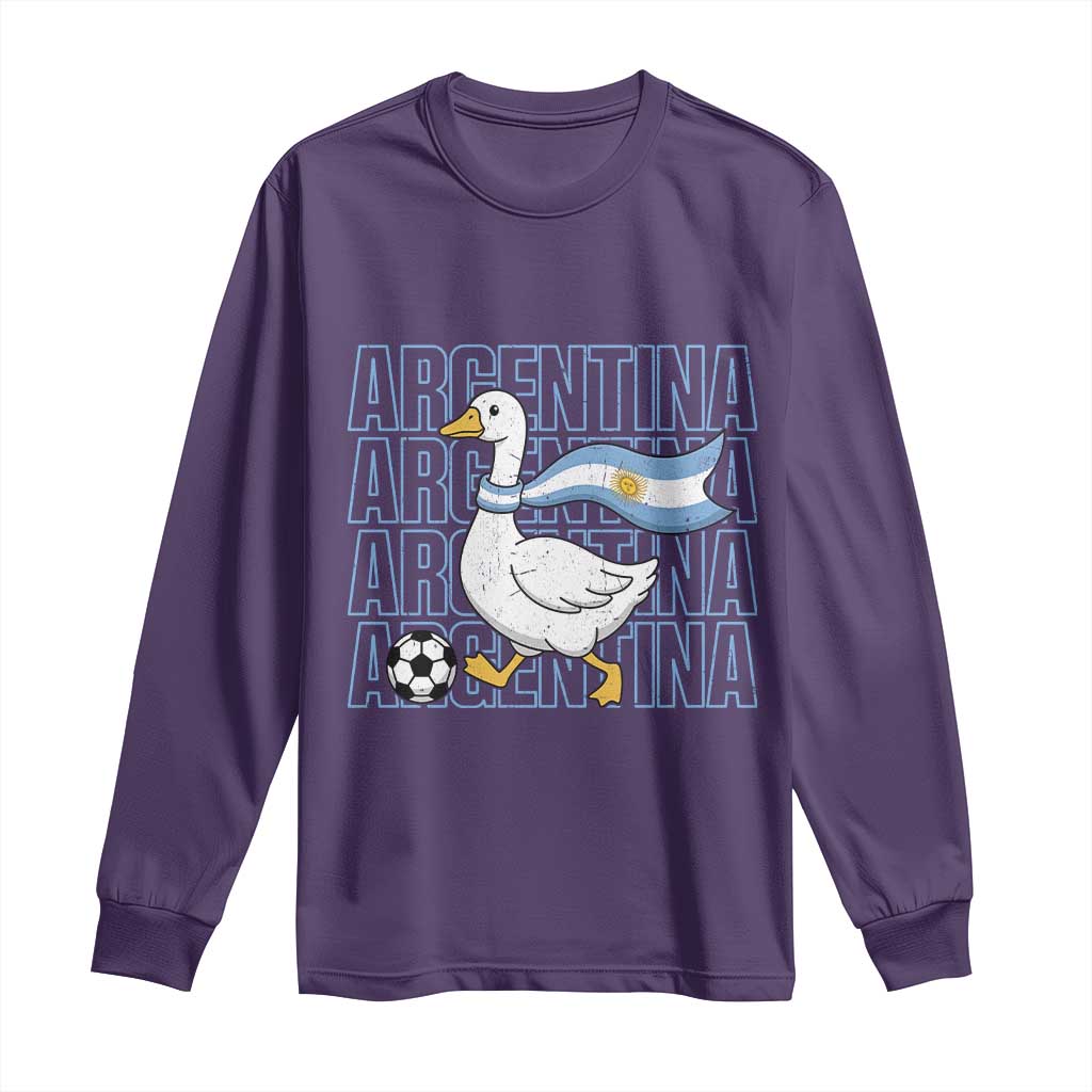 Argentina Soccer Football Long Sleeve Shirt Silly Goose Argentinian Flag Fan Supporter