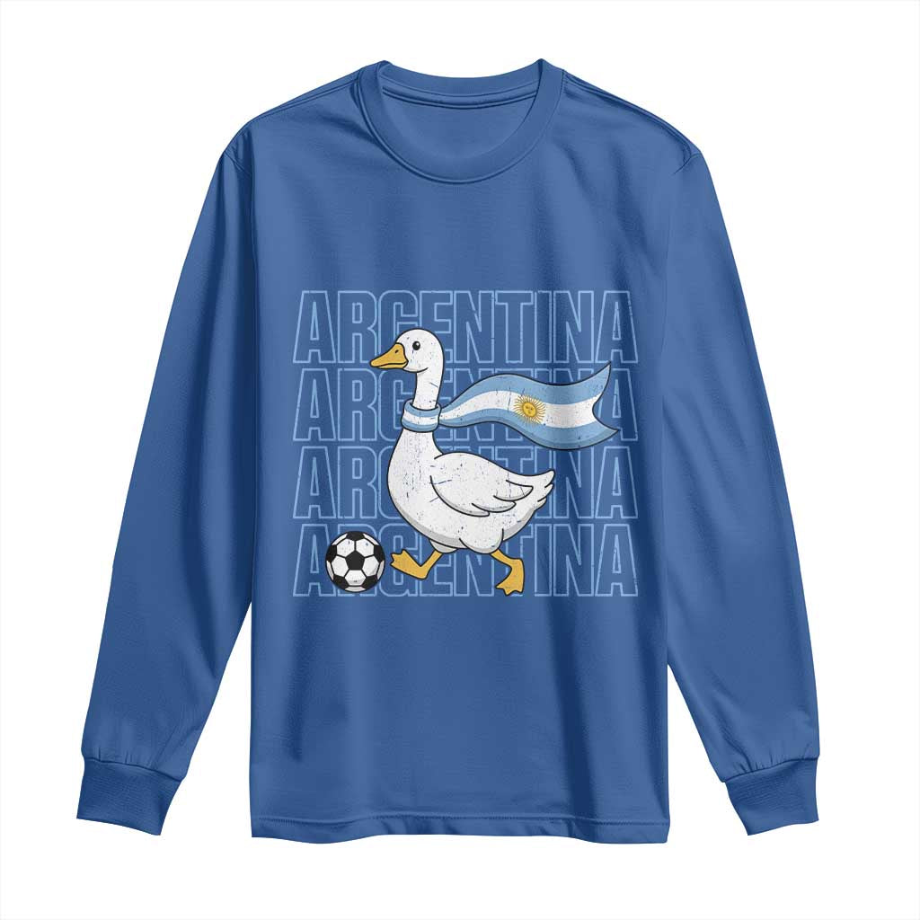 Argentina Soccer Football Long Sleeve Shirt Silly Goose Argentinian Flag Fan Supporter
