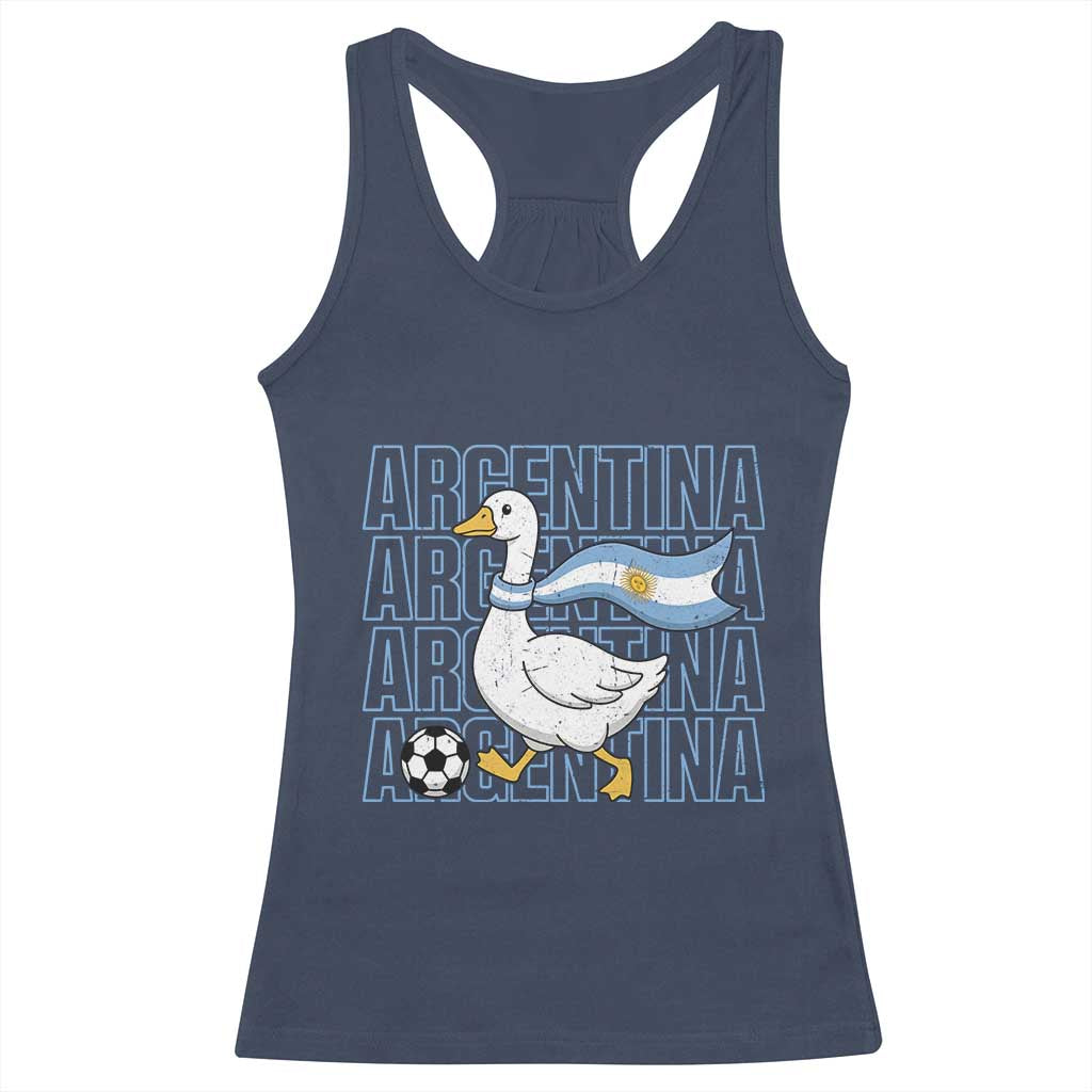 Argentina Soccer Football Racerback Tank Top Silly Goose Argentinian Flag Fan Supporter