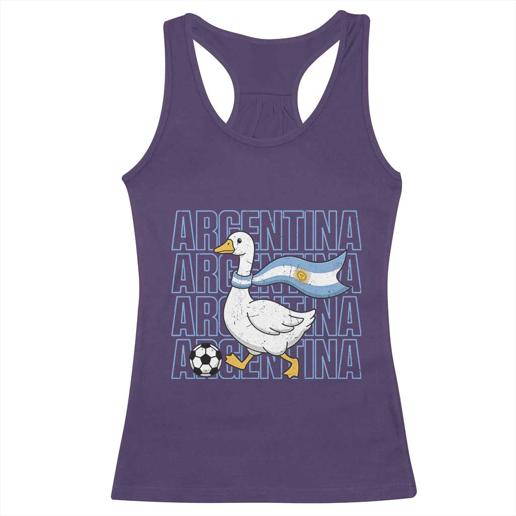 Argentina Soccer Football Racerback Tank Top Silly Goose Argentinian Flag Fan Supporter