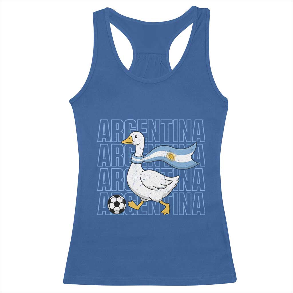 Argentina Soccer Football Racerback Tank Top Silly Goose Argentinian Flag Fan Supporter