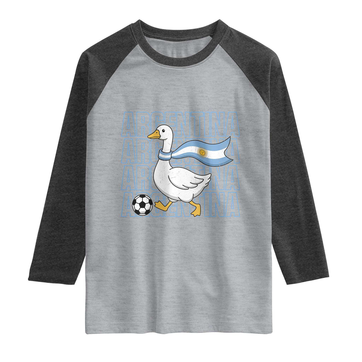 Argentina Soccer Football Raglan Shirt Silly Goose Argentinian Flag Fan Supporter