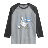 Argentina Soccer Football Raglan Shirt Silly Goose Argentinian Flag Fan Supporter