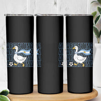 Argentina Soccer Football Skinny Tumbler Silly Goose Argentinian Flag Fan Supporter
